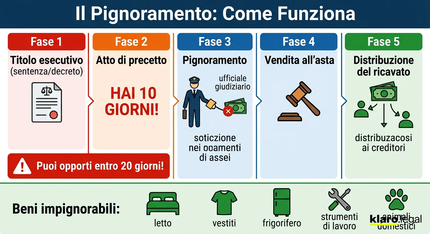 Procedura di pignoramento in Italia