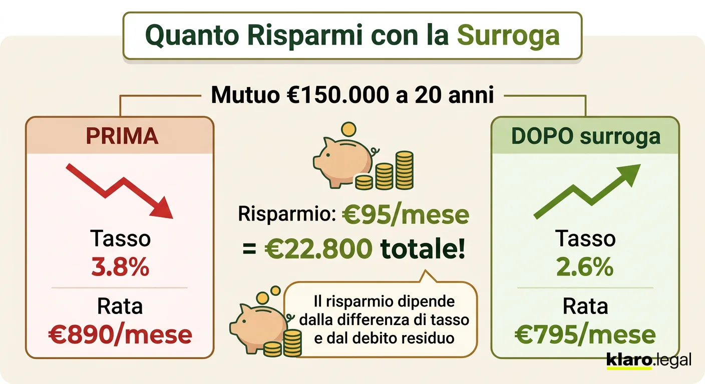 Risparmio con la surroga del mutuo