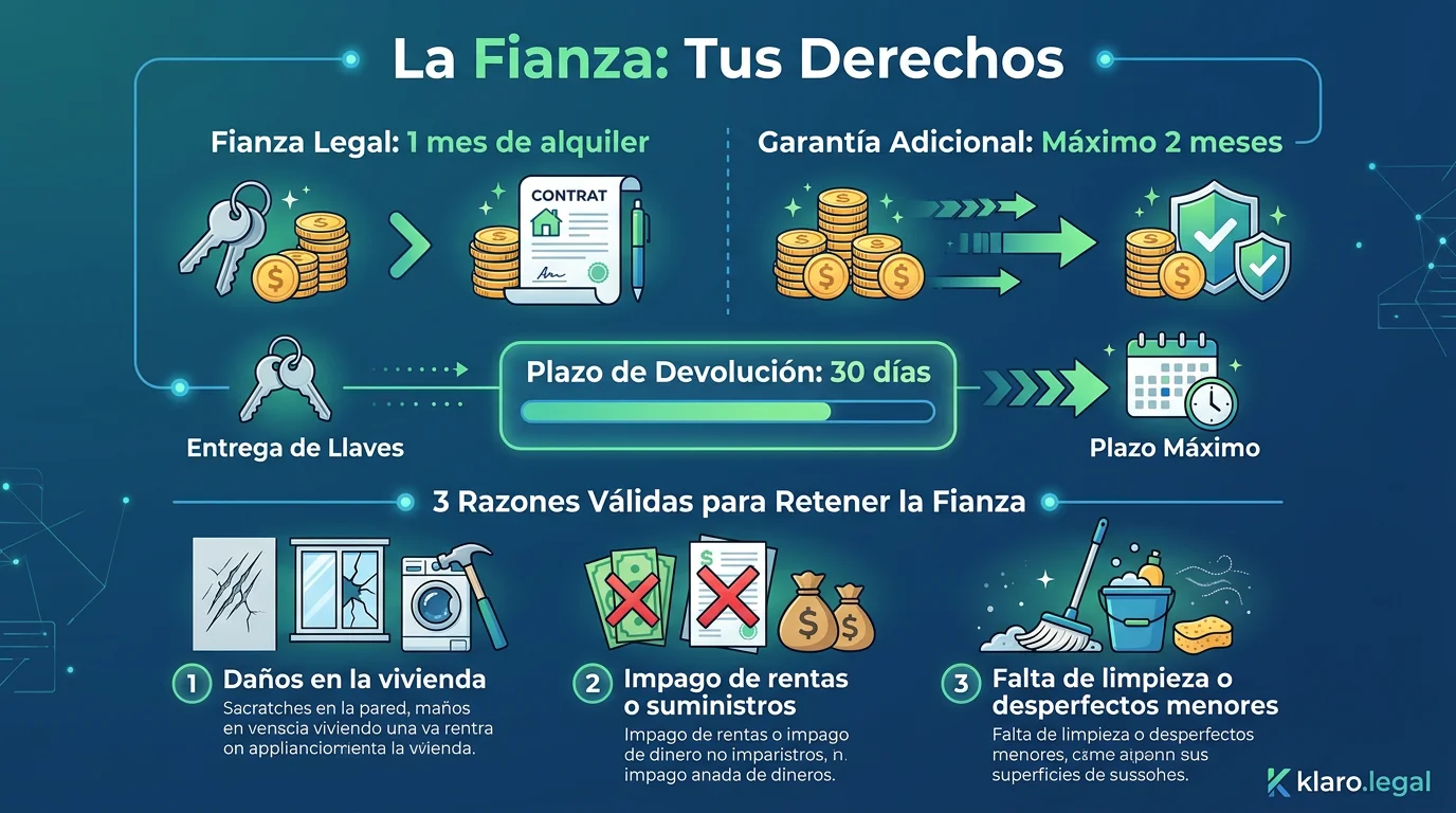 Fianza de alquiler en España: cuánto puede pedir el casero, dónde se deposita y cuándo te la tienen que devolver