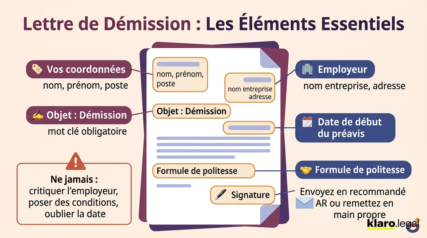 Modèle de lettre de démission en France