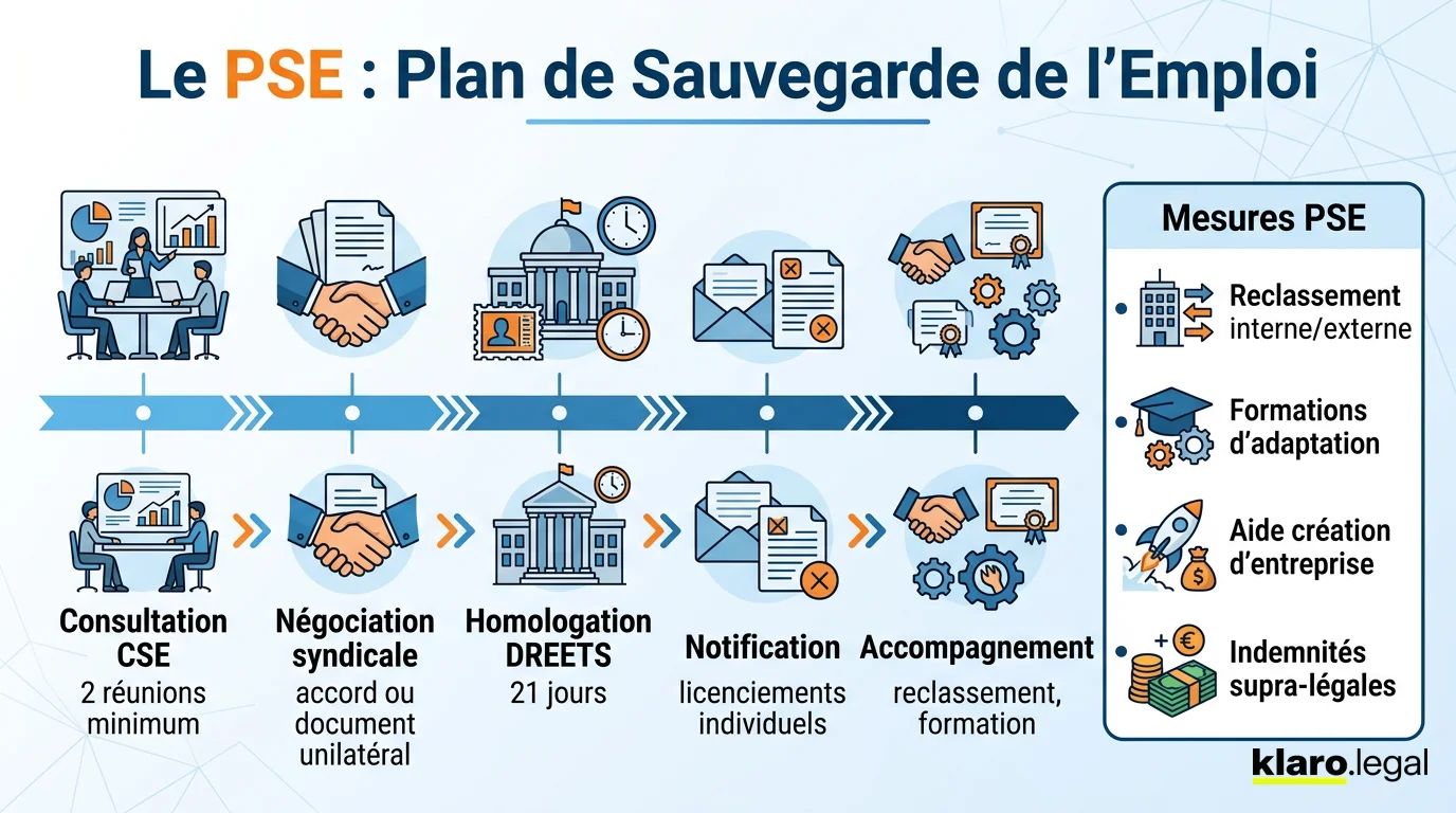 La procédure du plan de sauvegarde de l'emploi (PSE)