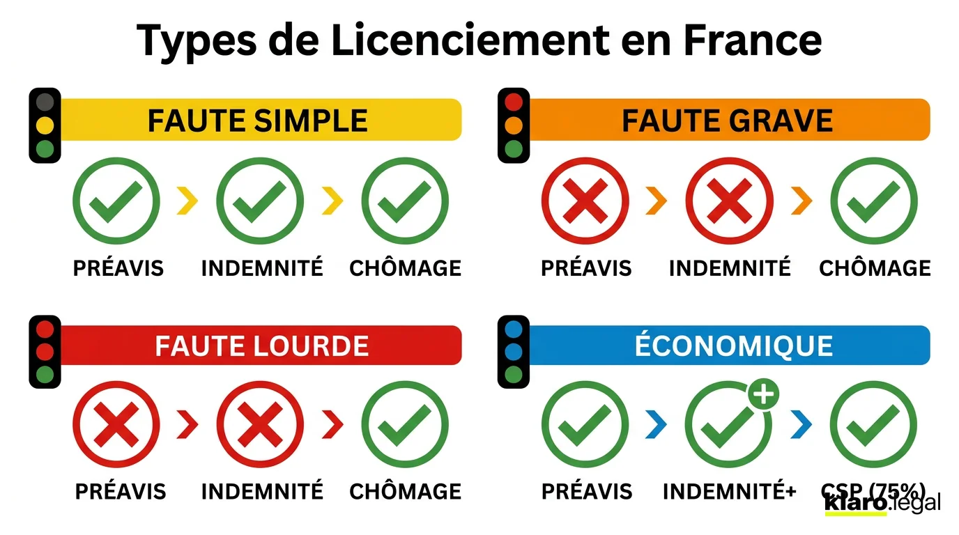 Les différents types de licenciement en France