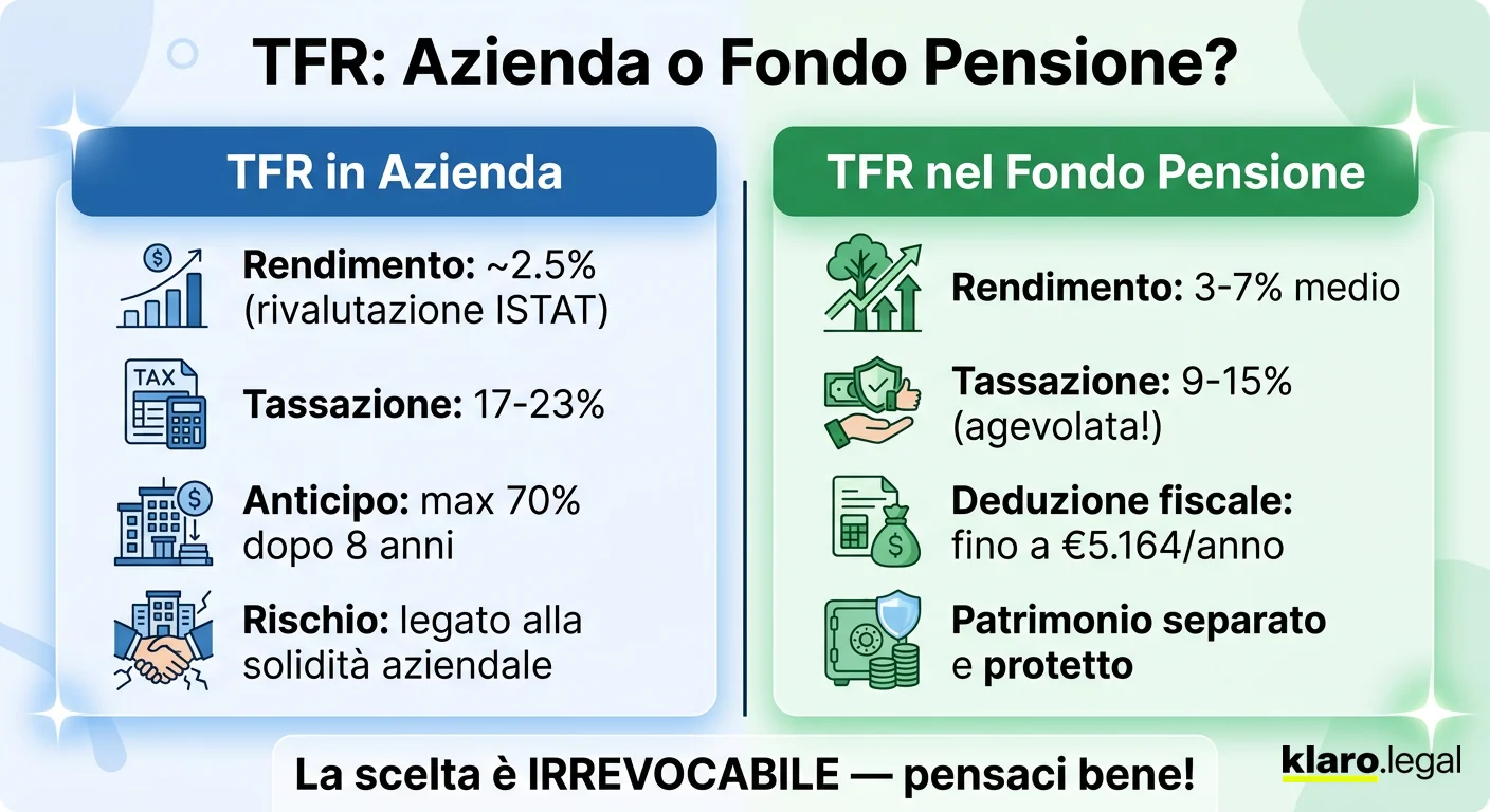 TFR nel fondo pensione: vantaggi e svantaggi
